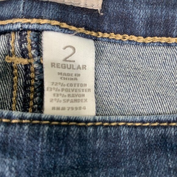 Chicos So Slimming Jeans Womens Size 2 Medium Wash Straight Leg Stretch Denim - Picture 4 of 11